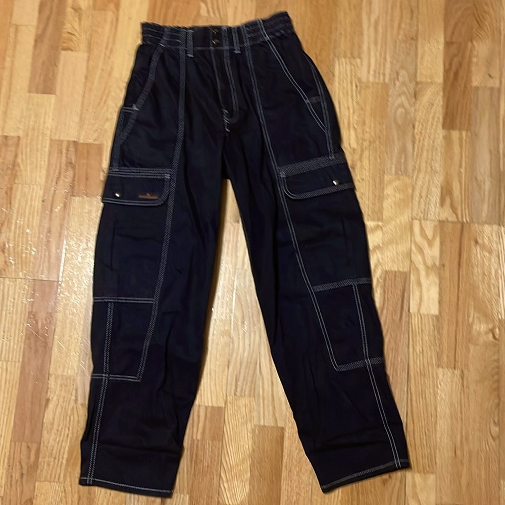 BDG Urban Outfitters Size 29 High-Waisted Skate Jean Washed Black Denim Cargos